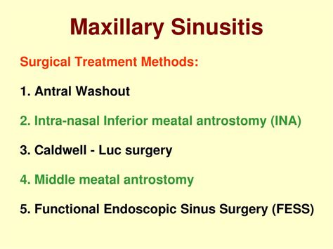 Ppt Surgical Treatment Of Sinusitis Powerpoint Presentation Free