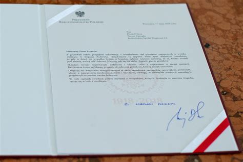 List Kondolencyjny Prezydenta Rp Do Prezesa Zarz Du Jastrz Bskiej