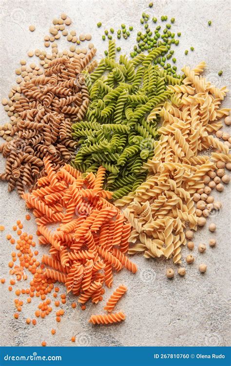 A Variety Of Fusilli Pasta From Different Types Of Legumes Gluten Free