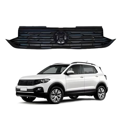 Grade Rad Vw T Cross 19 23 Preta C Friso Preto Completa Castelo Auto