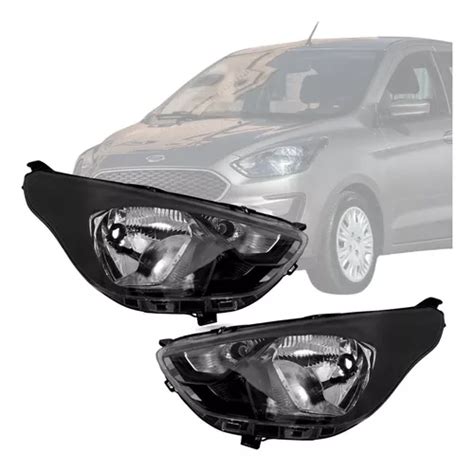 Farol Ford Ka 2019 2020 2021 2022 Mascara Negra Preto Frete grátis