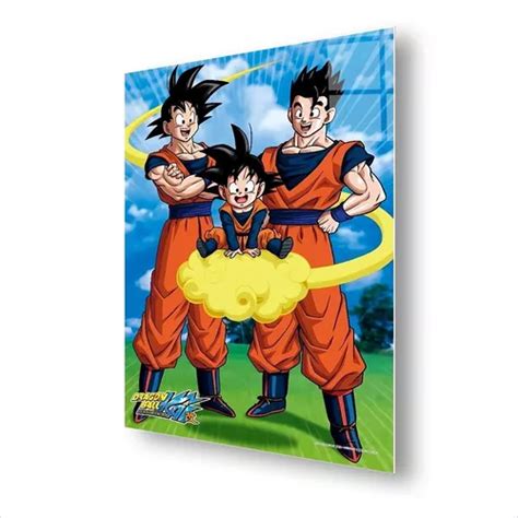 Cuadro Metalico Goku Gohan Goten Dragon Ball Arte Aluminio Meses Sin