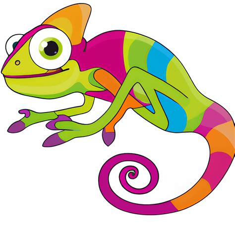 Colorful Chameleon Cartoon Creative Fabrica