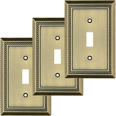 Henne Bery Sunken Pearls Decorative Wall Plate Switch Plate Outlet Cover Single Toggle 3pk