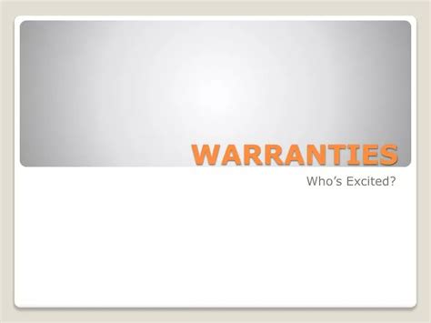 Ppt Warranties Powerpoint Presentation Free Download Id 6611220