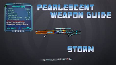 Borderlands 2 Pearlescent Weapon Guide Storm Youtube