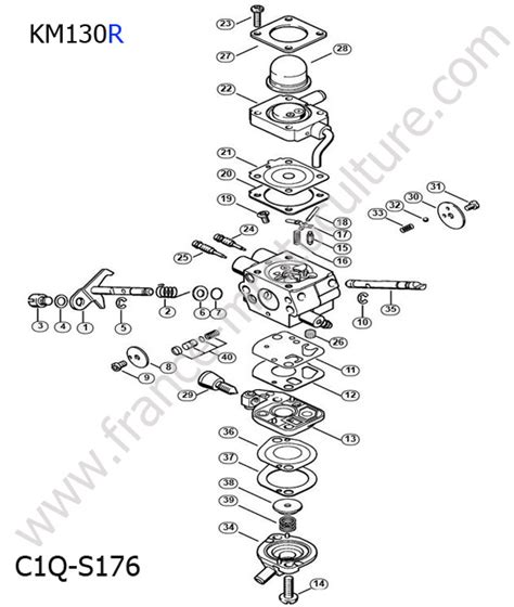 Vue éclatée Et Pièces Détachées Carburateur C1q S176 Pour Km130r Stihl France Motoculture