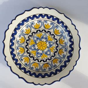 Majolika Ceramic Plate Ceramic Wall Art Mexican Tile Mexican Pottery