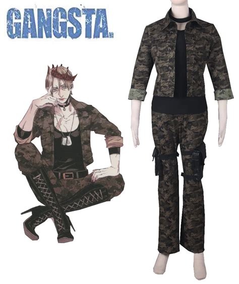 GanGsta Sir Gina Paulklee Twilight Camouflage Uniform Anime Cosplay