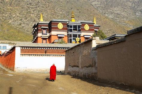 Labrang Lamasery Of Tibetan Buddhism In China Editorial Stock Photo