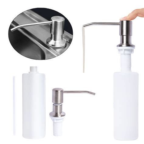 Sixtyshades 300ml Kitchen Sink Soap Dispenser Stainless Steel Liquid Built In Soap Dispenser