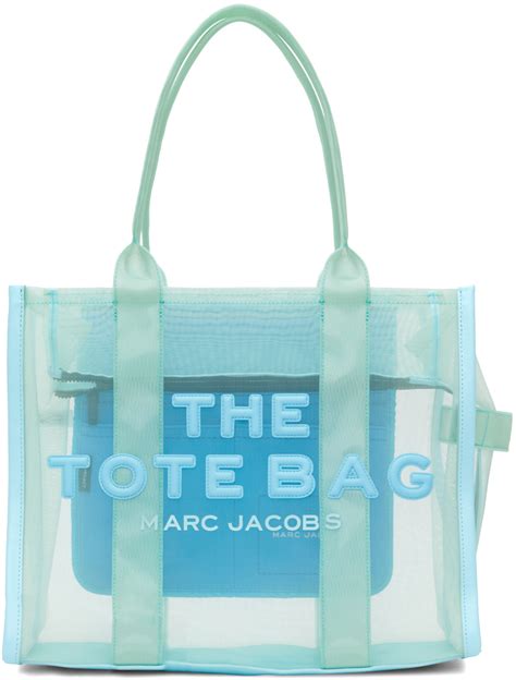 Marc Jacobs The Large Tote Mesh Bag In Pale Blue Modesens