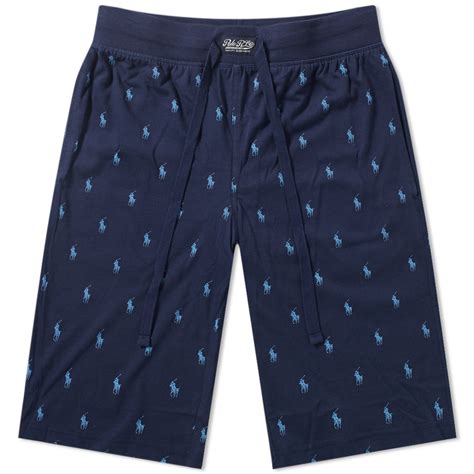 Polo Ralph Lauren All Over Pony Sleepwear Short Cruise Navy Harbour