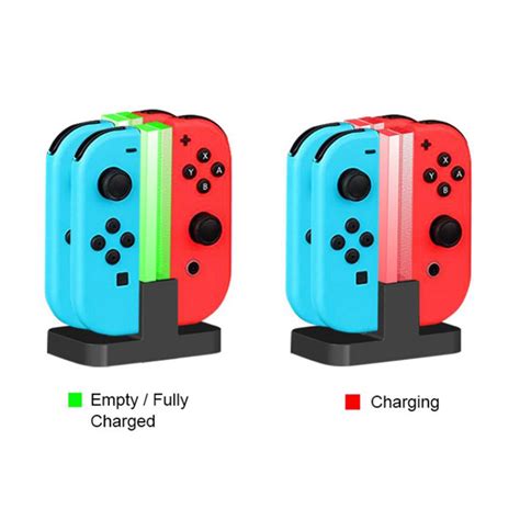 Led Charging Dock Station Charger Cradle For Nintendo Switch 4 Joycon