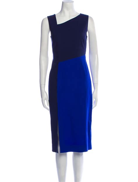 Diane von Furstenberg Colorblock Pattern Midi Length Dress w/ Tags ...