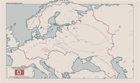 1950s CIA map of the Greater Germanic Reich | Imaginary maps, Alternate ...