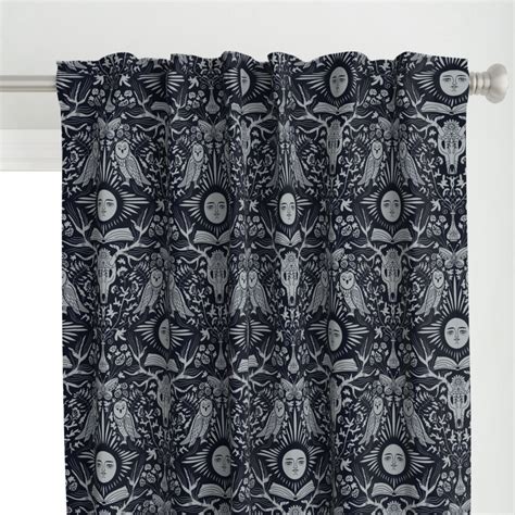 Dark Academia Curtain Panel Spoonflower