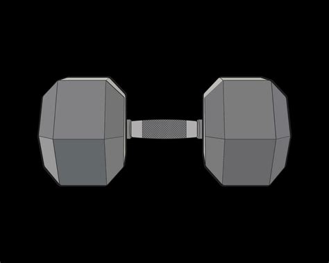 Heavy Sport Dumbbell For Gymnastics Vector Heavy Sport Dumbbell