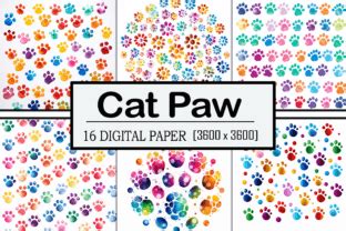 Cat Paw Pattern Graphic by Wow Art · Creative Fabrica