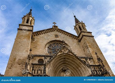 Basilica Santa Maria Church in Vilafranca Del Penedes, Catalonia, Spain Stock Photo - Image of ...