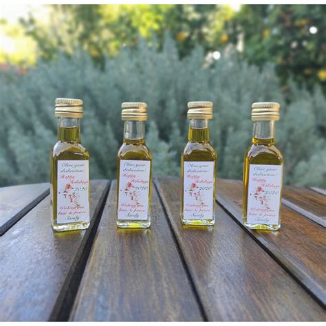 Mini Wedding Olive Oil Favors Rosemary Infused Greek Olive Etsy