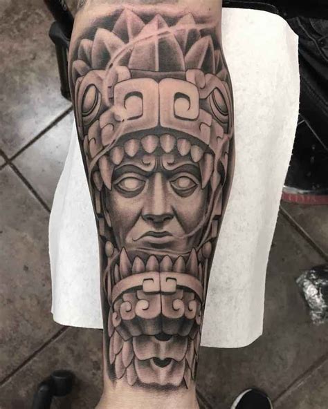 50 Of The Best Aztec Tattoos Tattoo Insider Aztec Tattoo Aztec Tattoos Sleeve Aztec Tattoos