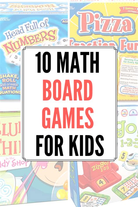 10 Math Board Games To Play With The Kids To Help With Mental Math