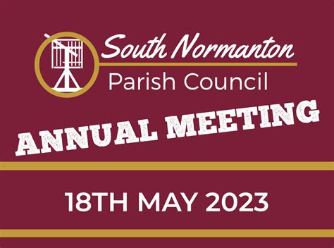 Agenda Annual Meeting Of The Parish Council 18th May 2023 South Normanton Parish Council