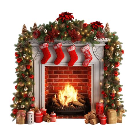 Christmas Fireplace D Illustration Fireplace Christmas Fire Png