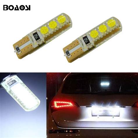 BOAOSI 2x Canbus No Error T10 W5W 5050SMD LED License Plate Light For