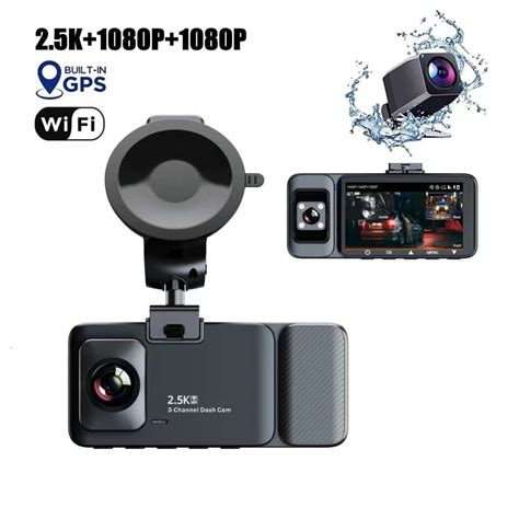 3 Channel K02 Dash Cam 2.5K 1080P With Built-In GPS Wifi