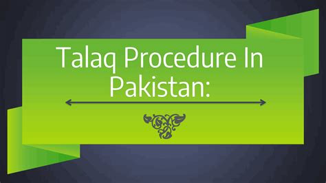 Talaq Procedure In Lahore Pakistan | Lawyer In Lahore - Docsity