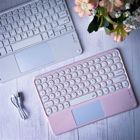 Teclado Bluetooth Con Mousepad Para Ipad Tablet Ordenador M Vil