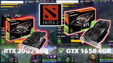 Dota 2 Gtx 1650 Vs Rtx 2060 Fps Benchmark Test Youtube