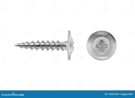 Screws On White Background Vector Illustration Stock Vector