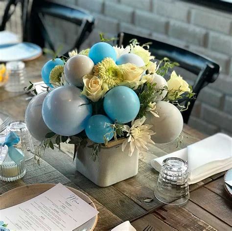 Espectaculares Centros De Mesa Con Globos Y Flores Centro De Mesa Con