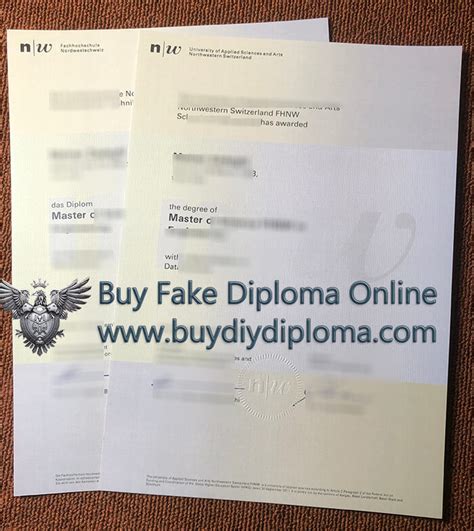 Buy A Fhnw Diplom Order A Fake Fachhochschule Nordwestschweiz Degree