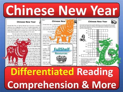 Chinese New Year Reading Comprehension Teaching Resources