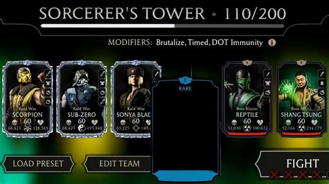 Sorcerers Tower Boss Match 110 Fight Reward Mk Mobile Youtube