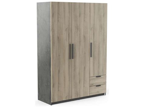 Armoire Portes Tiroirs Stoly Coloris Ch Ne Shannon Conforama