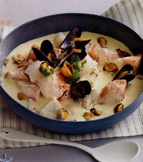 Recette Blanquette Aux Deux Poissons Et Aux Moules Marie Claire