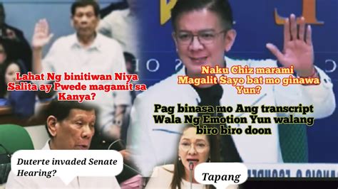 Sen Chiz Escudero To Ex P Duterte Naku Marami Magalit Sayo Bat Mo