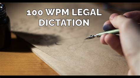 Words Legal Dictation Wpm Comment Below Your Mistakes Youtube