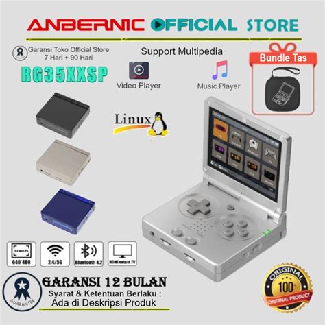 Jual Anbernic Rg35xxsp Retro Flip Handheld Video Game Console Classic