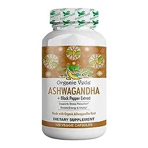 Organic Veda Ashwagandha Root 120 Veg Capsules Amazon In Health