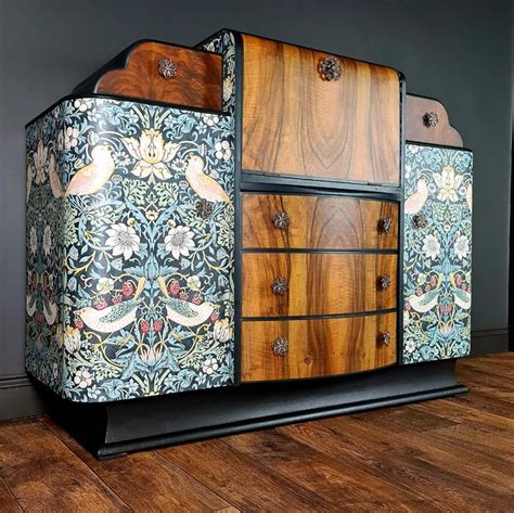 William Morris Art Deco 1930 S Cocktail Cabinet Drinks Etsy In 2022