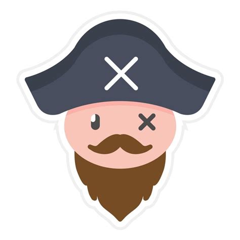 Imagen Vectorial Del Icono De La Barba Pirata Se Puede Usar Para Pirata