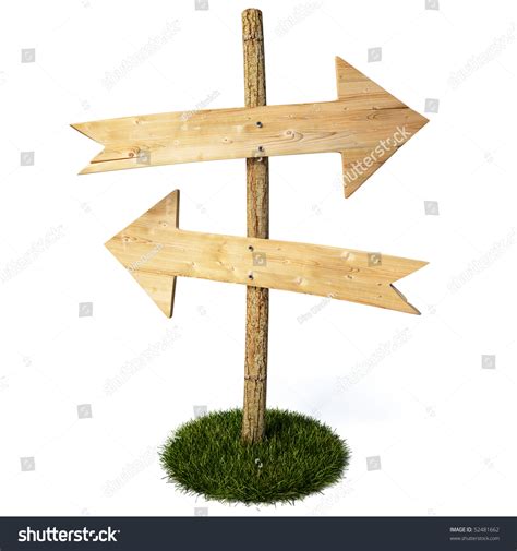 Empty Arrow Sign Made Out Wood Stock Illustration 52481662 Shutterstock