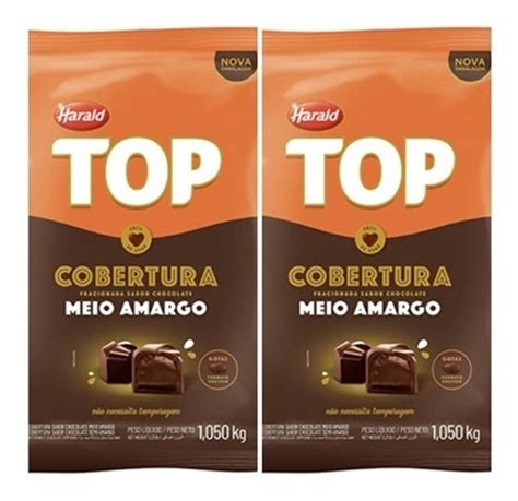 2 Chocolates Top Harald Gotas Meio Amargo Cobertura 1 050kg KAROLFESTAS