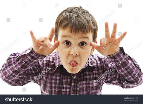 Kid Making Face Showing His Tongue Stock Photo 272011592 | Shutterstock